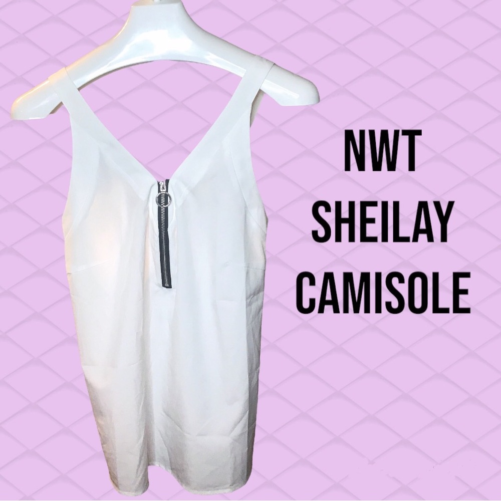 NWT Sheilay White Camisole Sleeveless Top, XL